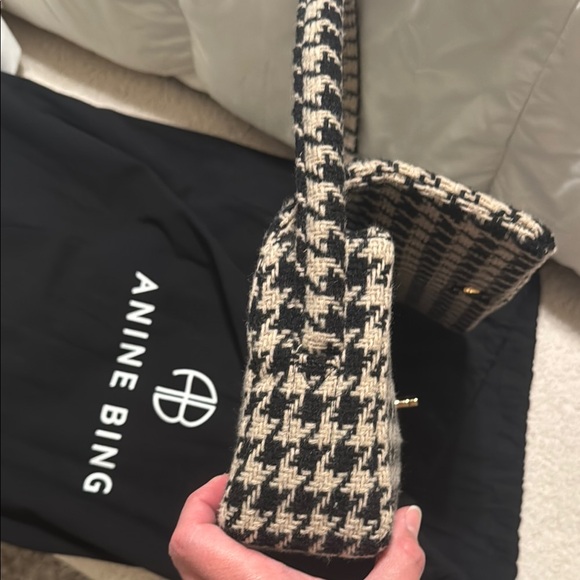 Anine Bing Houndstooth NICO Shoulder Bag - Picture 11 of 13